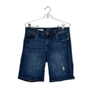 KUT from the Kloth Catherine Boyfriend Short in Dark Wash Blue - Sz 4